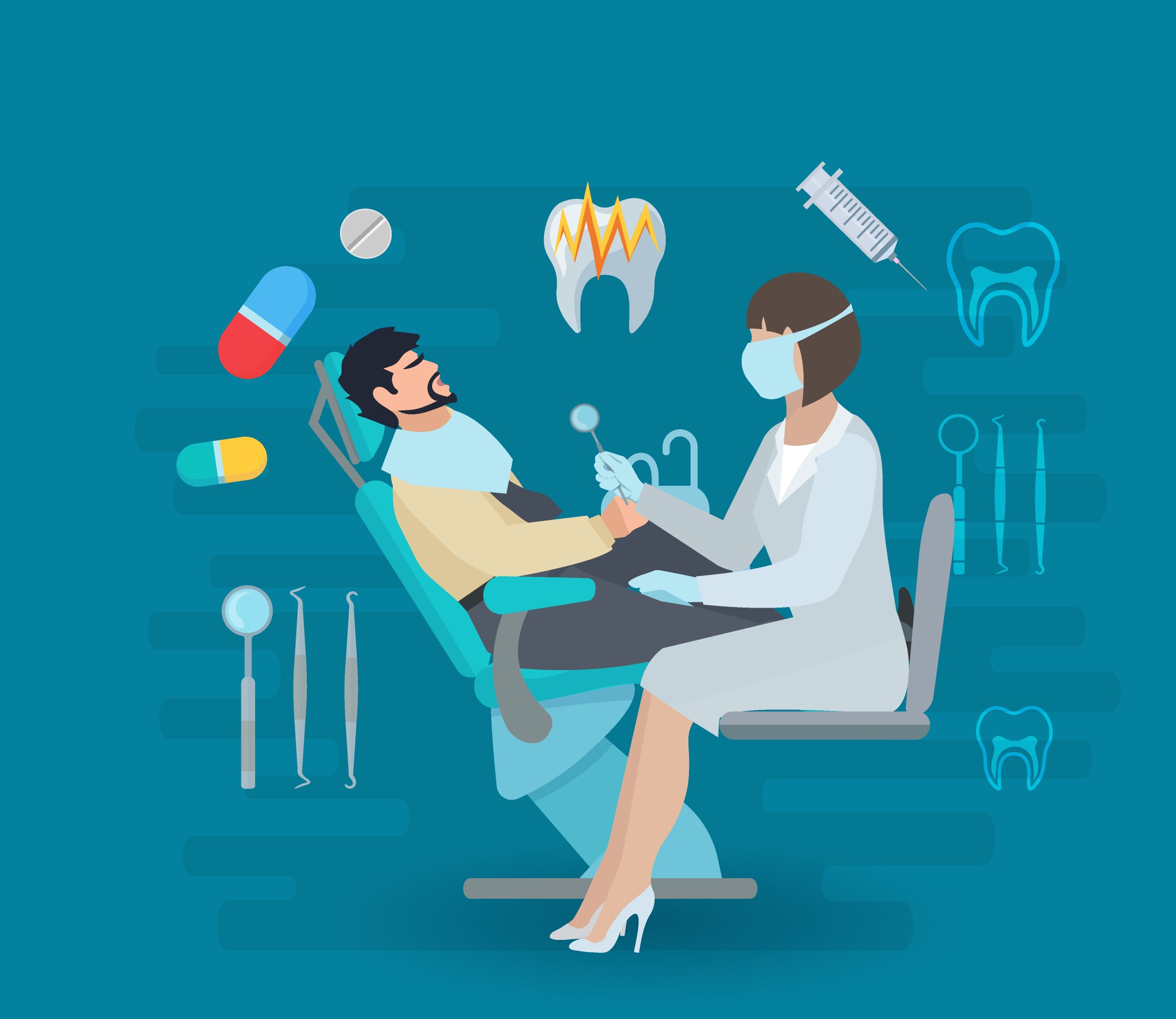 Surgery and Dental Implant crown (Upper fist then lower part)